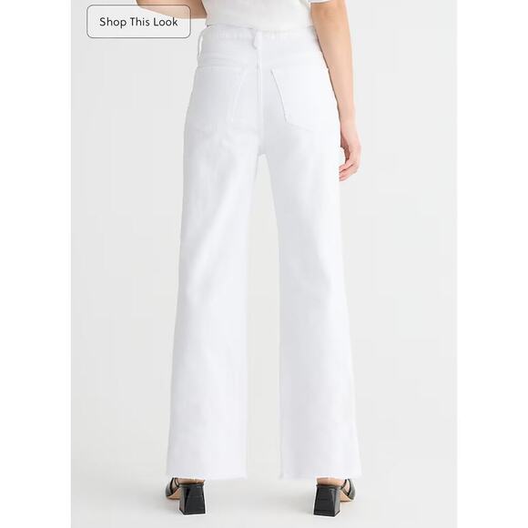 NWT J.Crew Slim Wide Leg Jean In White Wash Size 32 - Picture 3 of 8